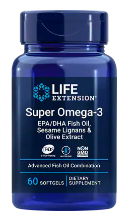 Super Omega-3 EPA/DHA Fish Oil, Sesame Lignans & Olive Extract 60